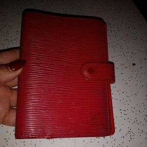 Louis Vuitton Red Epi Leather Wallet (Tear See Pic) SOLD AS IS